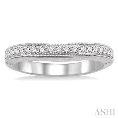 1/4 Ctw Round Cut Diamond Wedding Band in 14K White Gold