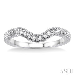 1/4 Ctw Round Cut Diamond Wedding Band in 14K White Gold