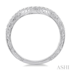 1/4 Ctw Round Cut Diamond Wedding Band in 14K White Gold