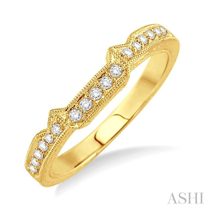 1/8 Ctw Round Cut Diamond Matching Wedding Band in 14K Yellow Gold