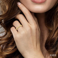 1/8 Ctw Round Cut Diamond Matching Wedding Band in 14K Yellow Gold