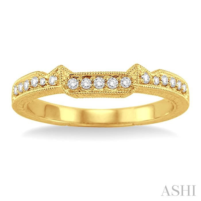 1/8 Ctw Round Cut Diamond Matching Wedding Band in 14K Yellow Gold