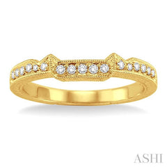 1/8 Ctw Round Cut Diamond Matching Wedding Band in 14K Yellow Gold