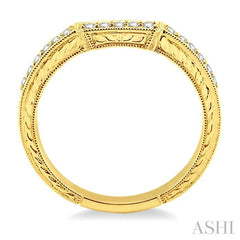 1/8 Ctw Round Cut Diamond Matching Wedding Band in 14K Yellow Gold