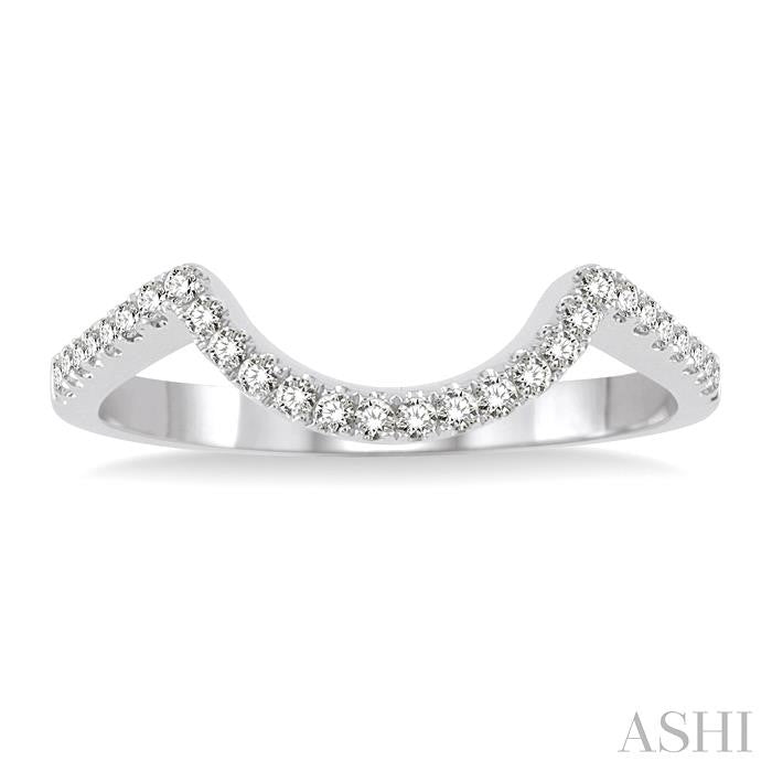1/5 Ctw Round Cut Diamond Wedding Band in 14K White Gold