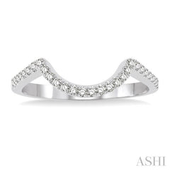1/5 Ctw Round Cut Diamond Wedding Band in 14K White Gold