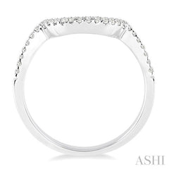 1/5 Ctw Round Cut Diamond Wedding Band in 14K White Gold