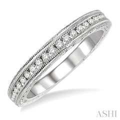 1/4 Ctw Round Cut Diamond Matching Wedding Band in 14K White Gold