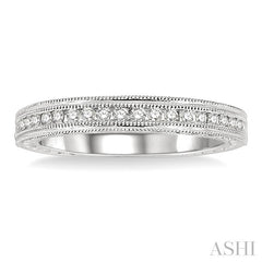 1/4 Ctw Round Cut Diamond Matching Wedding Band in 14K White Gold