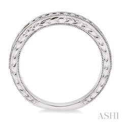 1/4 Ctw Round Cut Diamond Matching Wedding Band in 14K White Gold
