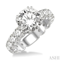 2 Ctw Diamond Semi-Mount Engagement Ring in 18K White Gold