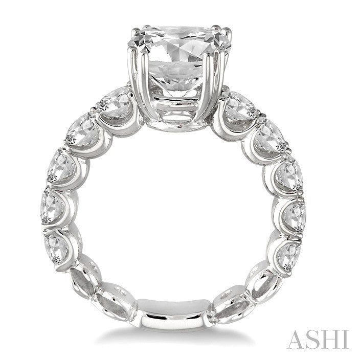 2 Ctw Diamond Semi-Mount Engagement Ring in 18K White Gold