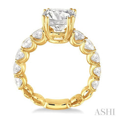 2 Ctw Diamond Semi-Mount Engagement Ring in 18K Yellow Gold