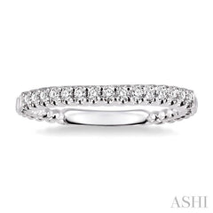1/4 Ctw Round Cut Diamond Matching Wedding Band in 14K White Gold