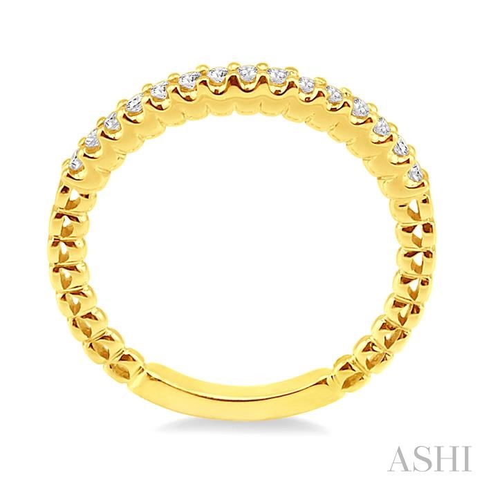 1/4 Ctw Round Cut Diamond Matching Wedding Band in 14K Yellow Gold