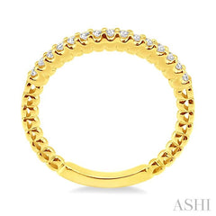 1/4 Ctw Round Cut Diamond Matching Wedding Band in 14K Yellow Gold