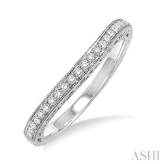 1/5 Ctw Round Cut Diamond Wedding Band in 14K White Gold