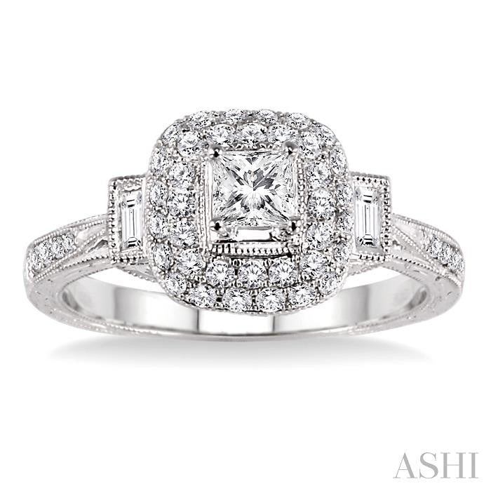 1/2 Ctw Diamond Semi-Mount Engagement Ring in 14K White Gold