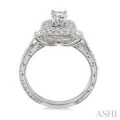1/2 Ctw Diamond Semi-Mount Engagement Ring in 14K White Gold