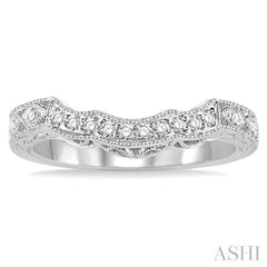 1/6 Ctw Round Cut Diamond Wedding Band in 14K White Gold