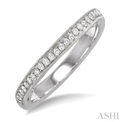 1/4 Ctw Round Cut Diamond Wedding Band in 14K White Gold