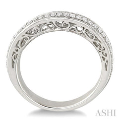 1/4 Ctw Round Cut Diamond Wedding Band in 14K White Gold