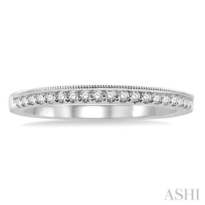 1/6 Ctw Round Cut Diamond Wedding Band in 14K White Gold