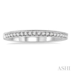 1/6 Ctw Round Cut Diamond Wedding Band in 14K White Gold