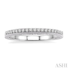 1/6 Ctw Round Cut Diamond Wedding Band in 14K White Gold