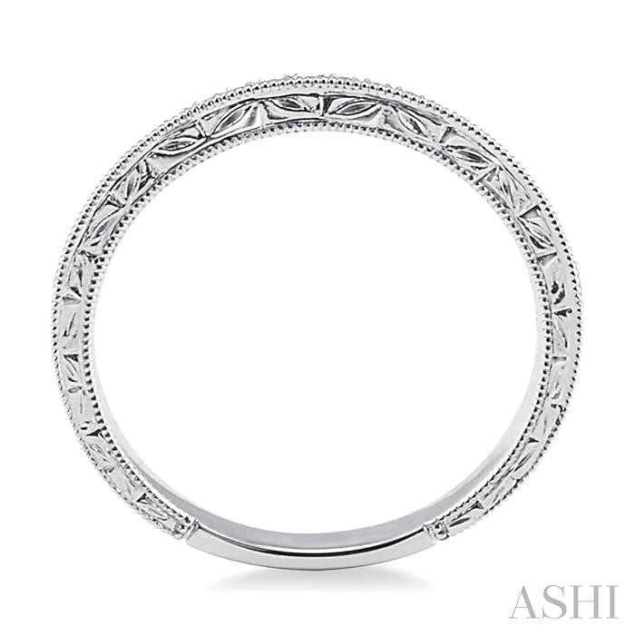 1/6 Ctw Round Cut Diamond Wedding Band in 14K White Gold