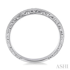 1/6 Ctw Round Cut Diamond Wedding Band in 14K White Gold