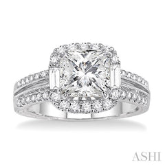 1/2 Ctw Diamond Semi-Mount Engagement Ring in 14K White Gold