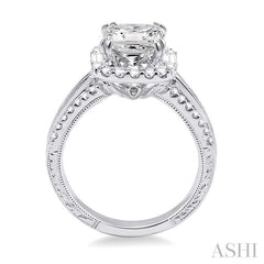 1/2 Ctw Diamond Semi-Mount Engagement Ring in 14K White Gold