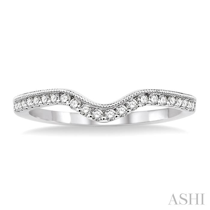1/6 Ctw Round Cut Diamond Wedding Band in 14K White Gold