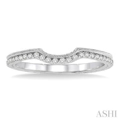 1/8 Ctw Round Cut Diamond Wedding Band in 14K White Gold