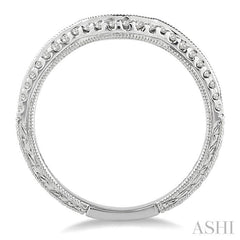 1/8 Ctw Round Cut Diamond Wedding Band in 14K White Gold