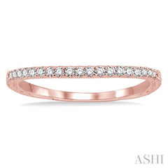 1/6 Ctw Round Cut Diamond Wedding Band in 14K Rose Gold