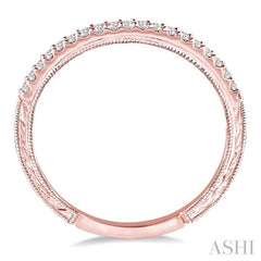 1/6 Ctw Round Cut Diamond Wedding Band in 14K Rose Gold