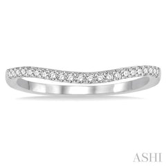 1/6 Ctw Round Cut Diamond Wedding Band in 14K White Gold