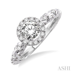 1/6 Ctw Diamond Semi-mount Engagement Ring in 14K White Gold