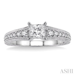 1/4 Ctw Diamond Semi-Mount Engagement Ring in 14K White Gold