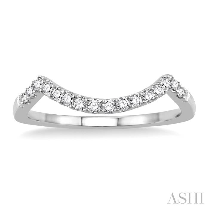1/5 Ctw Round Cut Diamond Wedding Band in 14K White Gold