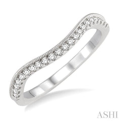 1/5 Ctw Round Cut Diamond Wedding Band in 14K White Gold