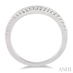 1/5 Ctw Round Cut Diamond Wedding Band in 14K White Gold