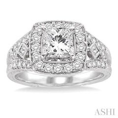 1/2 ctw Diamond Semi-Mount Engagement Ring in 14K White Gold