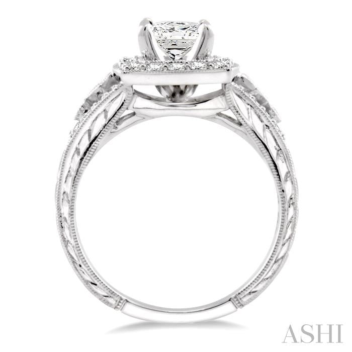 1/2 ctw Diamond Semi-Mount Engagement Ring in 14K White Gold