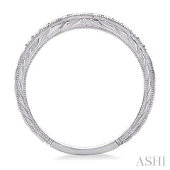 1/6 Ctw Round Cut Diamond Wedding Band in 14K White Gold