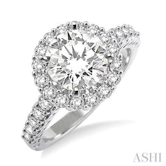 1/2 Ctw Diamond Semi-Mount Engagement Ring in 14K White Gold