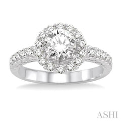 1/2 Ctw Diamond Semi-Mount Engagement Ring in 14K White Gold