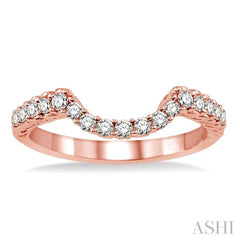 1/3 Ctw Round Cut Diamond Wedding Band in 14K Rose Gold